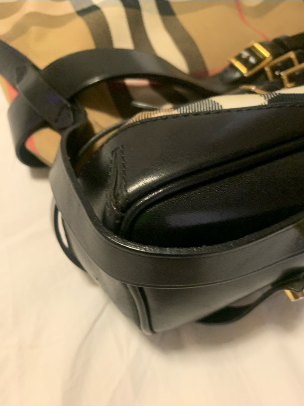 Burberry Beige and black check canvas - Picture 16 of 16